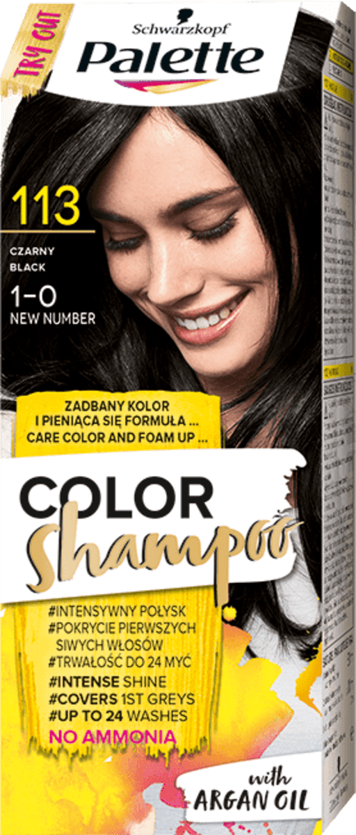 szampon do włosow w czarnym opakowaniu