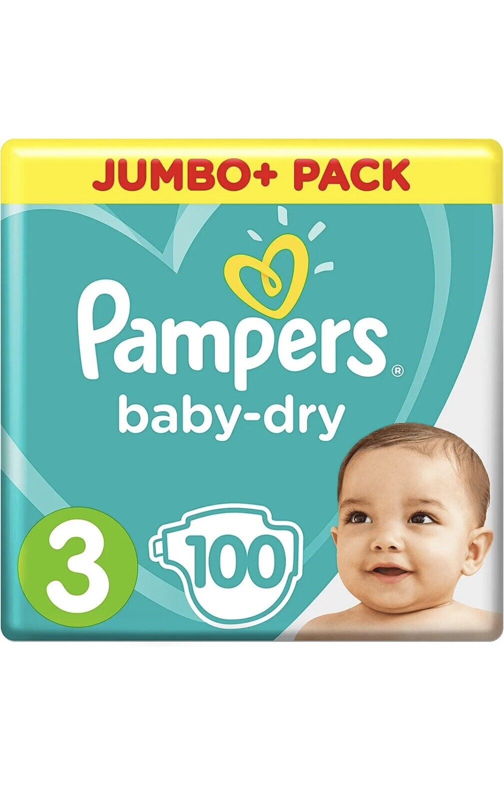 pampers baby dry size 3 jumbo+ pack 100 nappies