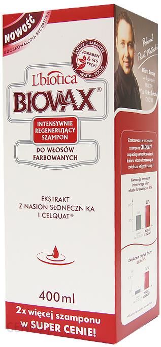biovax intensywnie regenerujący szampon do włosów farbowanych