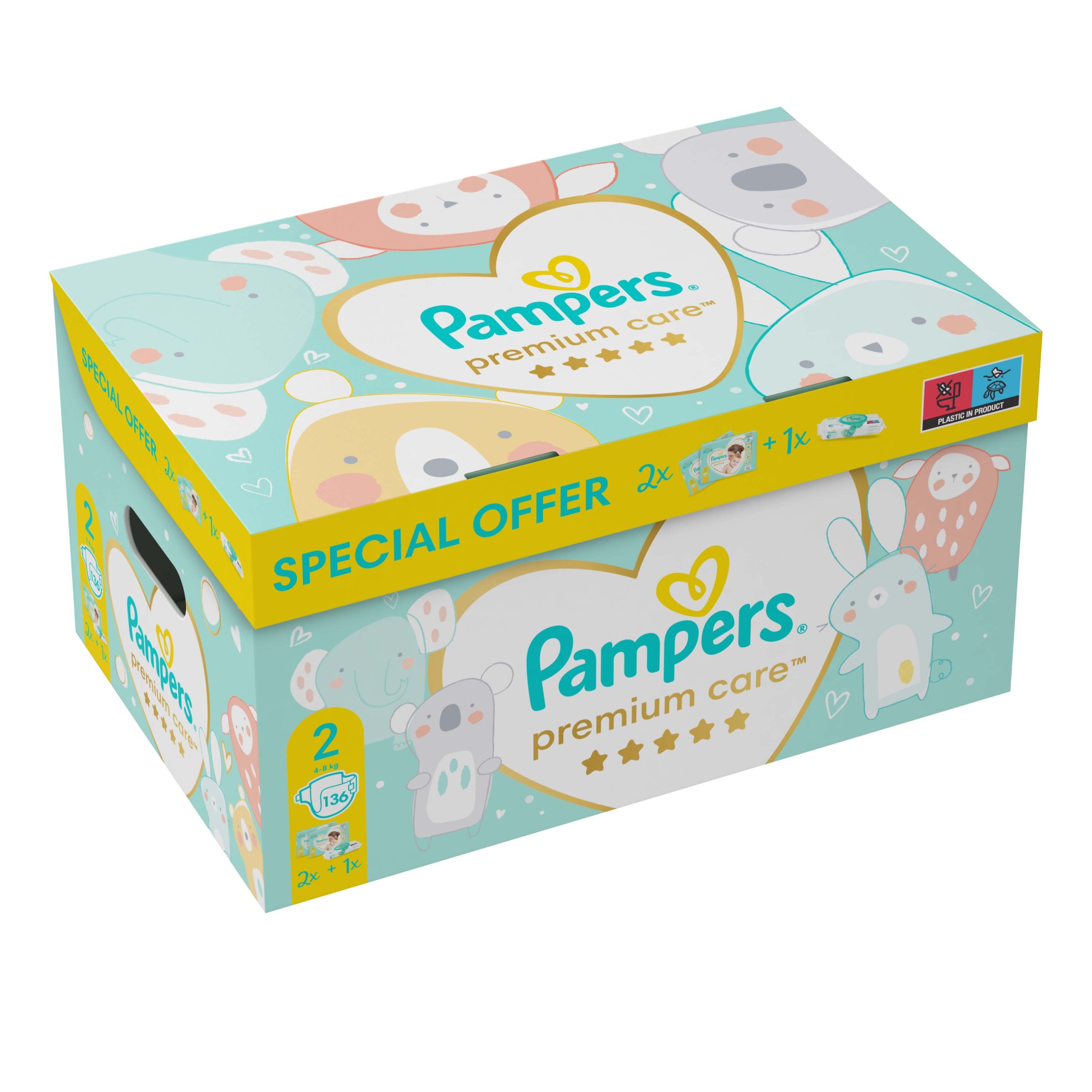 pieluszki pampers premium cere chusteczki