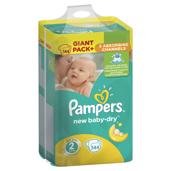 pampers 2 karton 144 sztuki