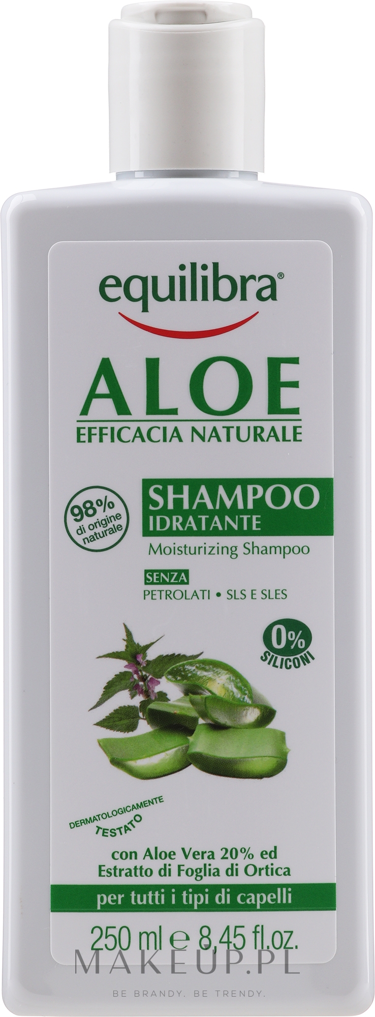 equilibra nawilżający szampon aloesowy 20 aloe vera 250 ml