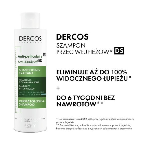 vichy dercos szampon przeciwłupieżowy włosy tłuste 390ml