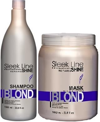 stapiz sleek line blond szampon 1l maska 1l