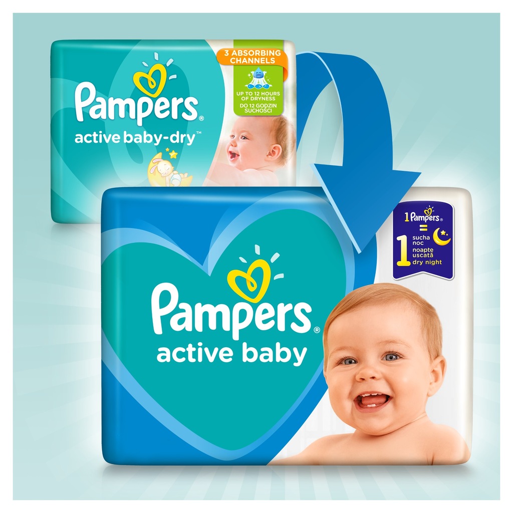 pampers 4 active baby 174 szt