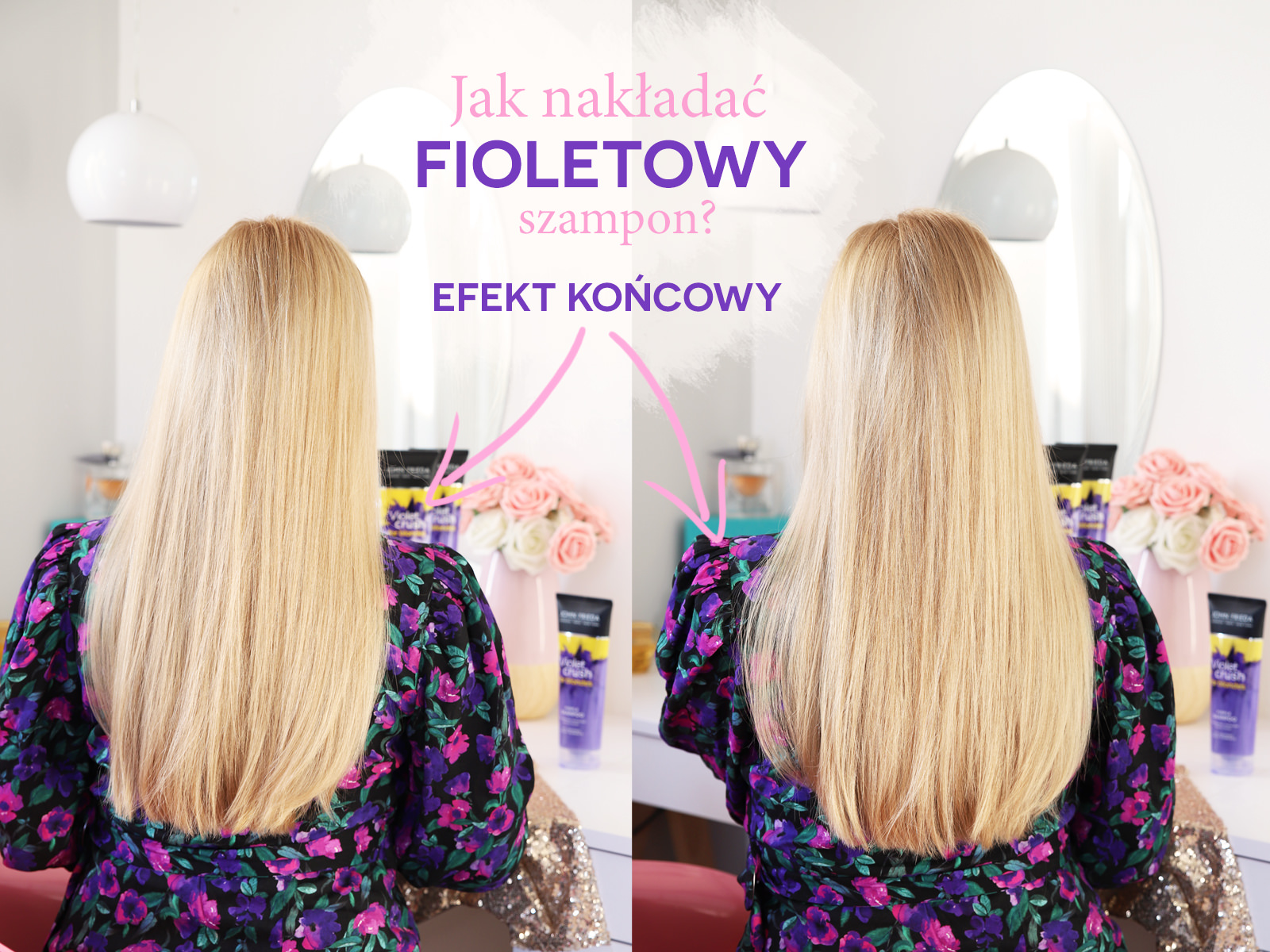 fioletowy szampon na blond włosy