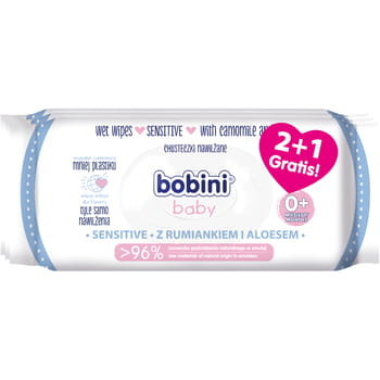 bobini baby sensitive chusteczki nawilżane dla niemowląt i dzieci