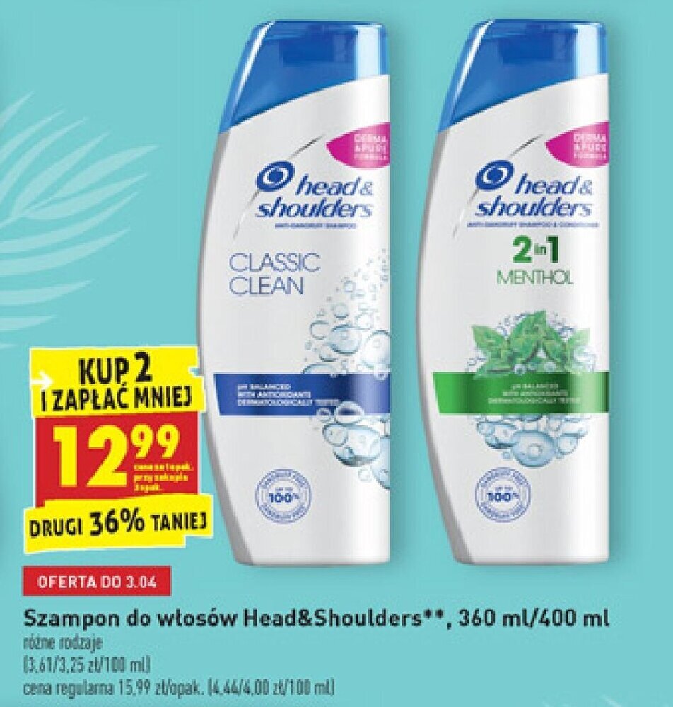 szampon head&shoulders cena biedronka