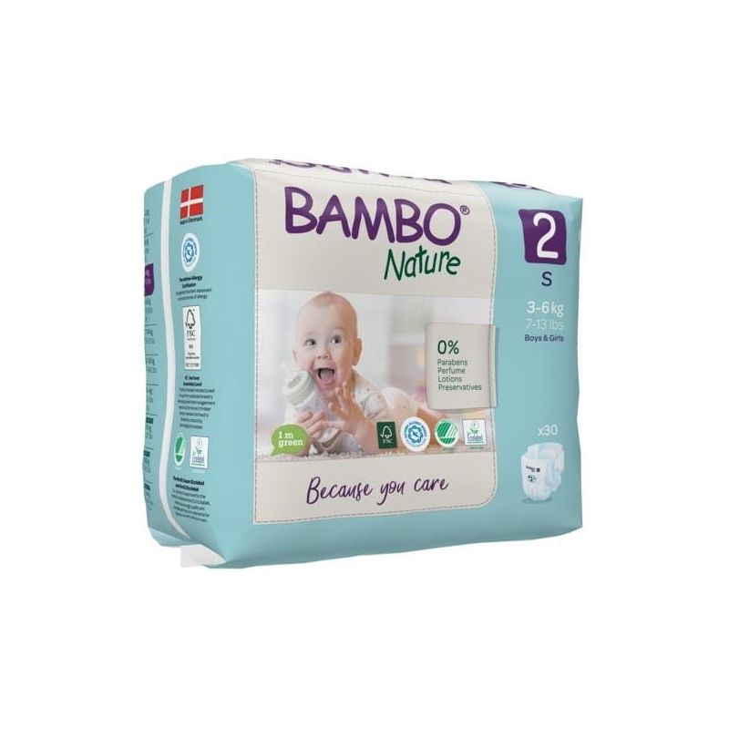 bambo nature pieluchy jednorazowe 2 mini 3-6 kg