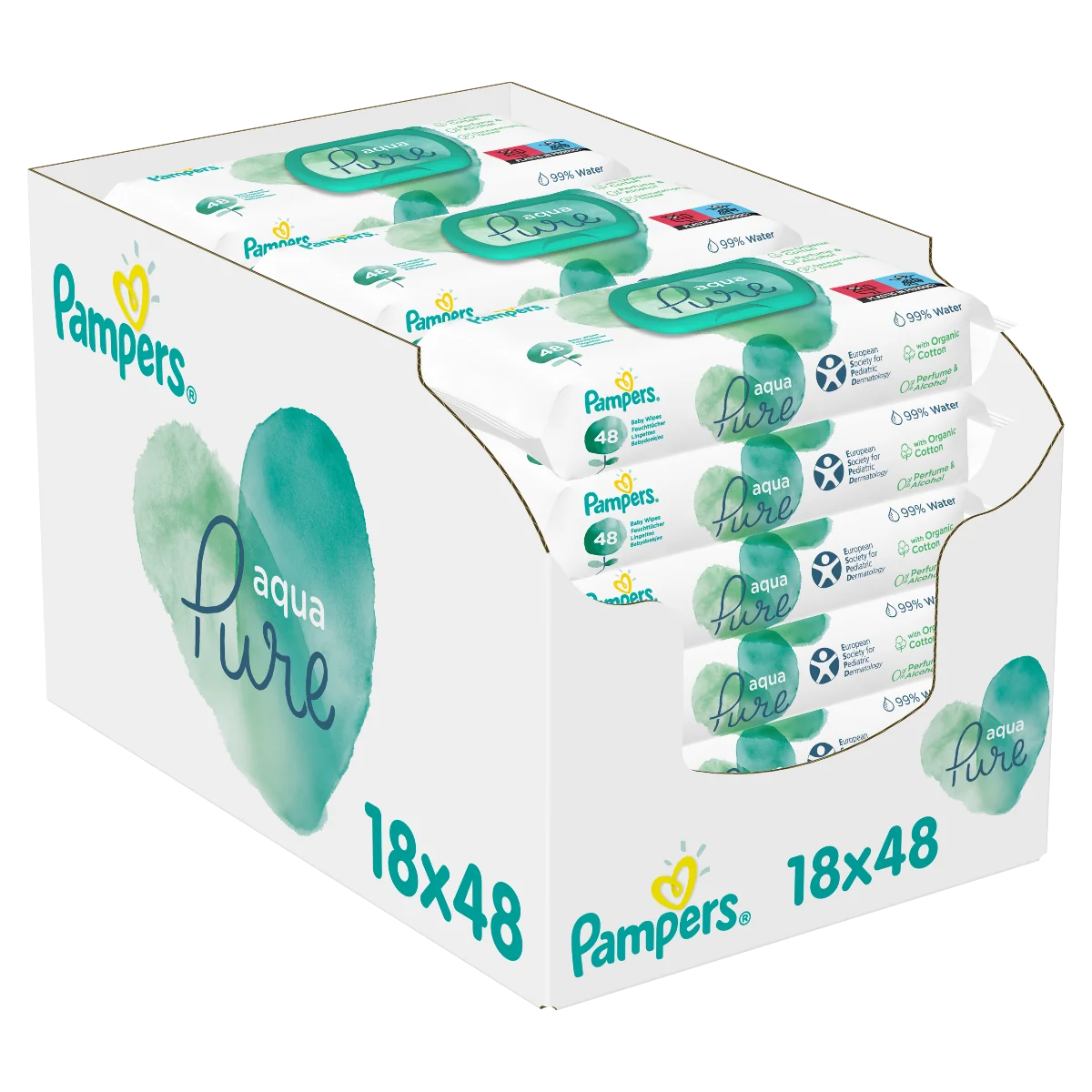 chusteczki pampers aqua pure 18x