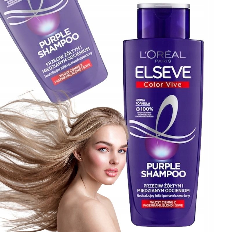 wlosy po fioletowy szampon loreal