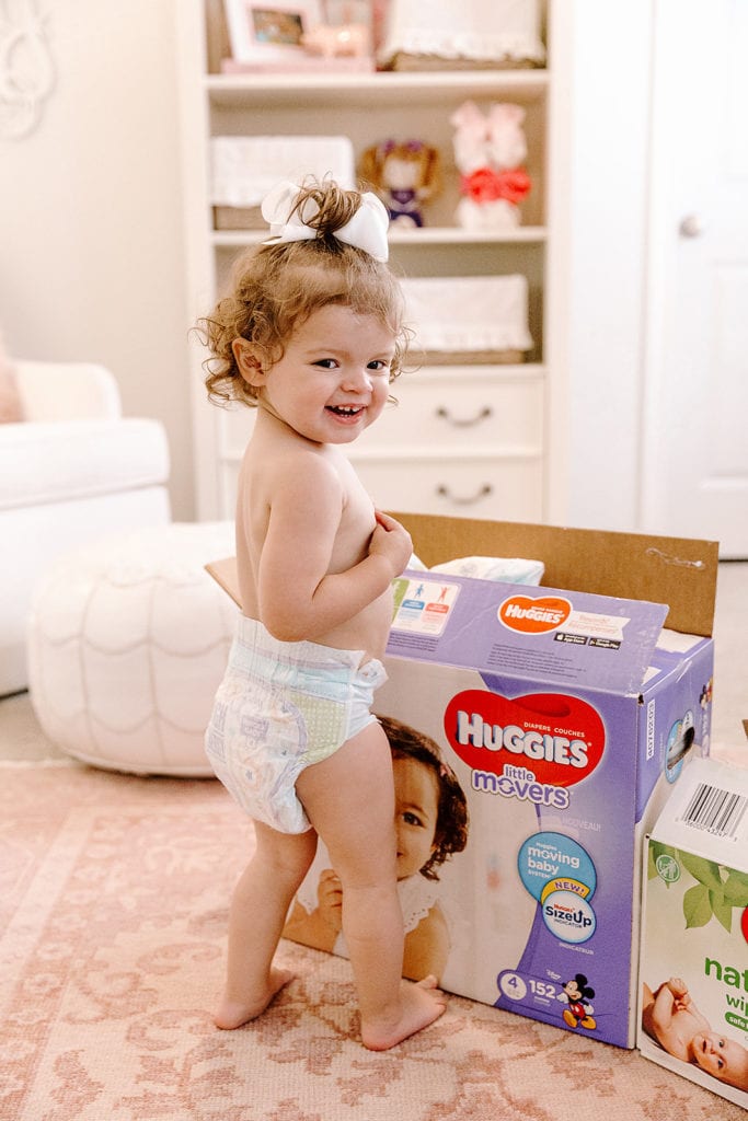 girls in huggies diapers