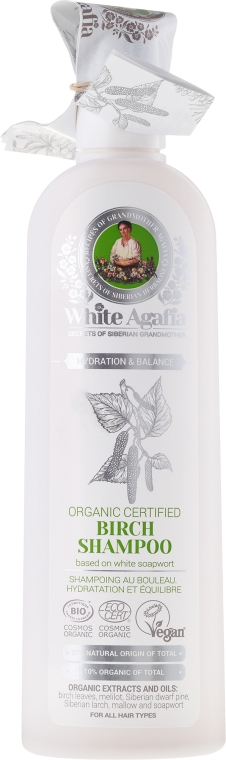 white agafia brzozowy szampon do włosów nawilżenie i równowaga