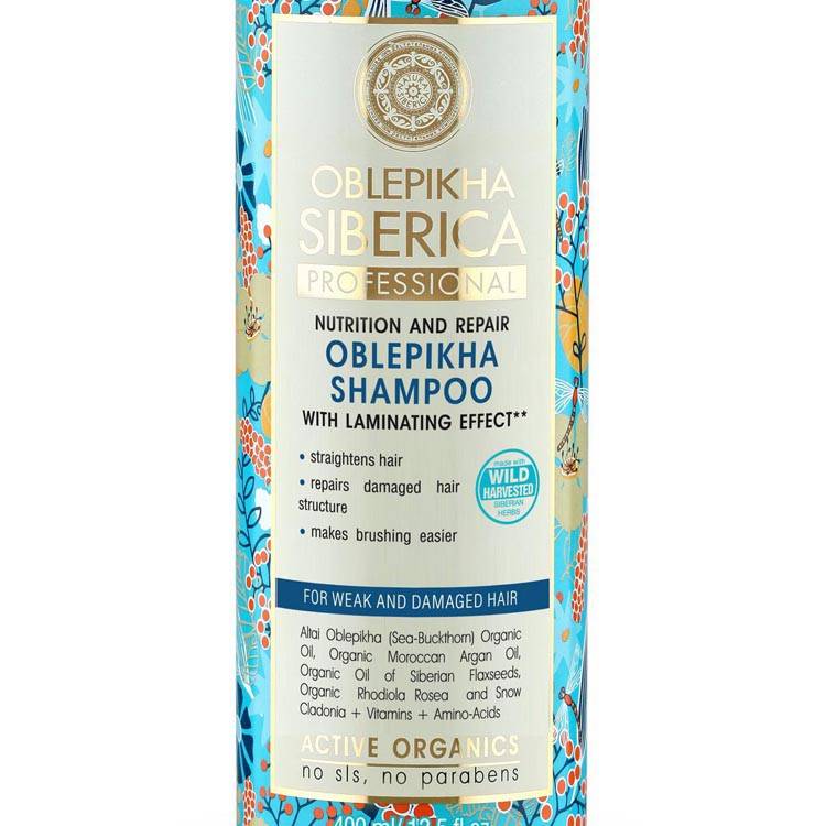 rokitnikowy szampon do włosów z efektem laminowania