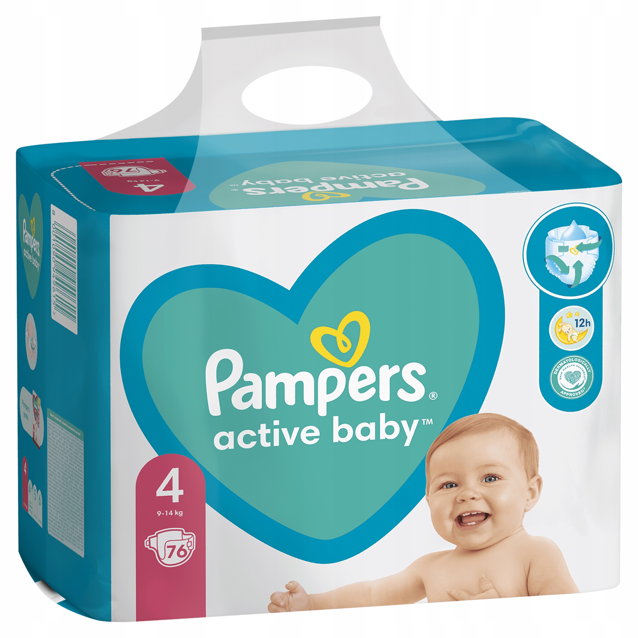 pampers active baby-dry rozmiar 4 maxi 76 pieluszek