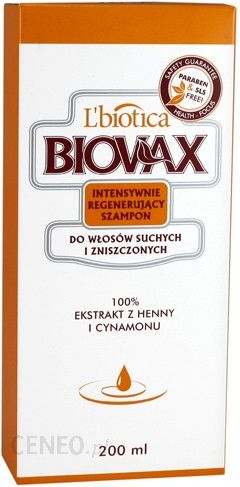 lbiotica biovax szampon do włosów suchych i zniszczonych