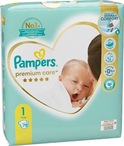 pampers premium care 1 newborn cena