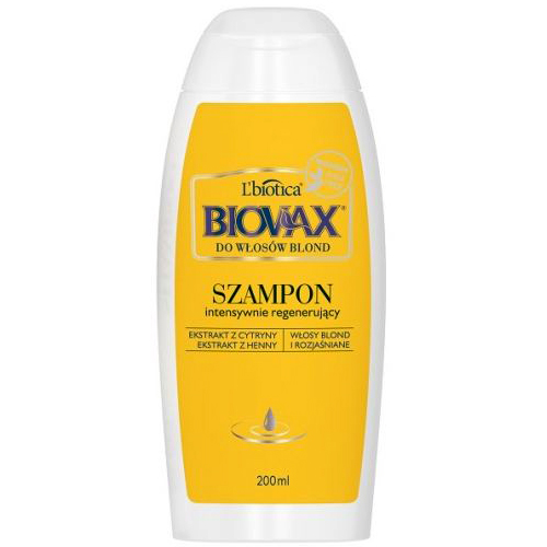 lbiotica biovax szampon do włosów blond 400ml