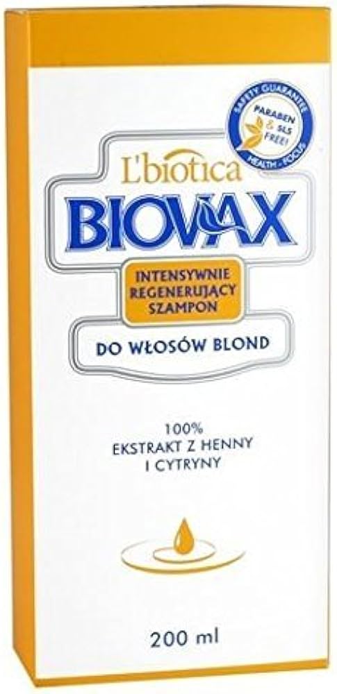 l biotica biovax intensywnie regenerujący szampon do włosów blond