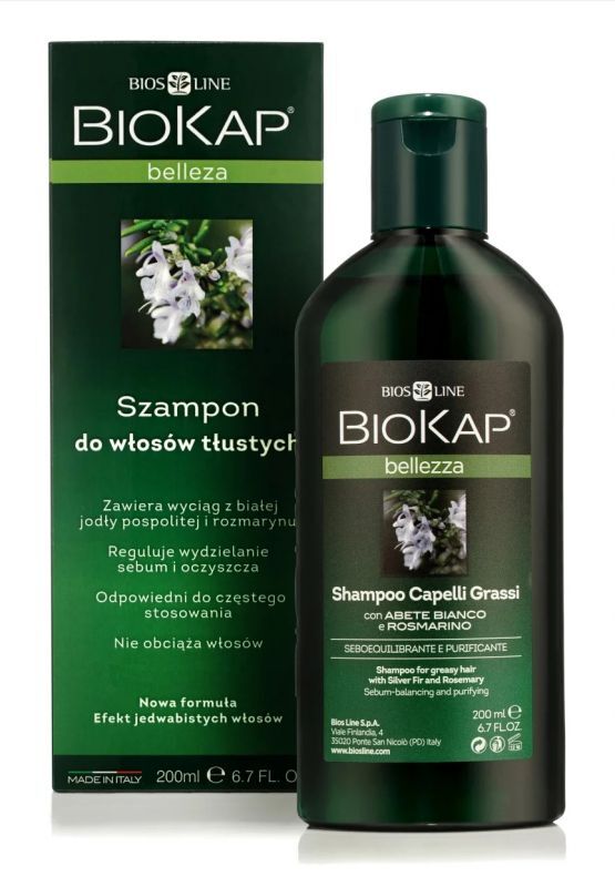 biokap bellezza szampon do włosów tłustych 200ml opinie