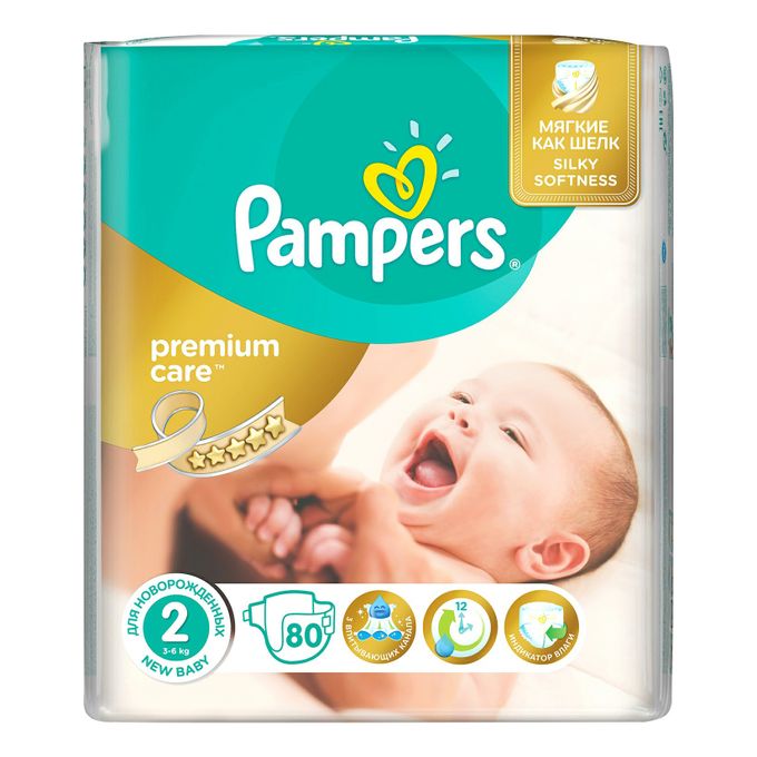 pampers premium care new baby 3-6 kg 80 szt