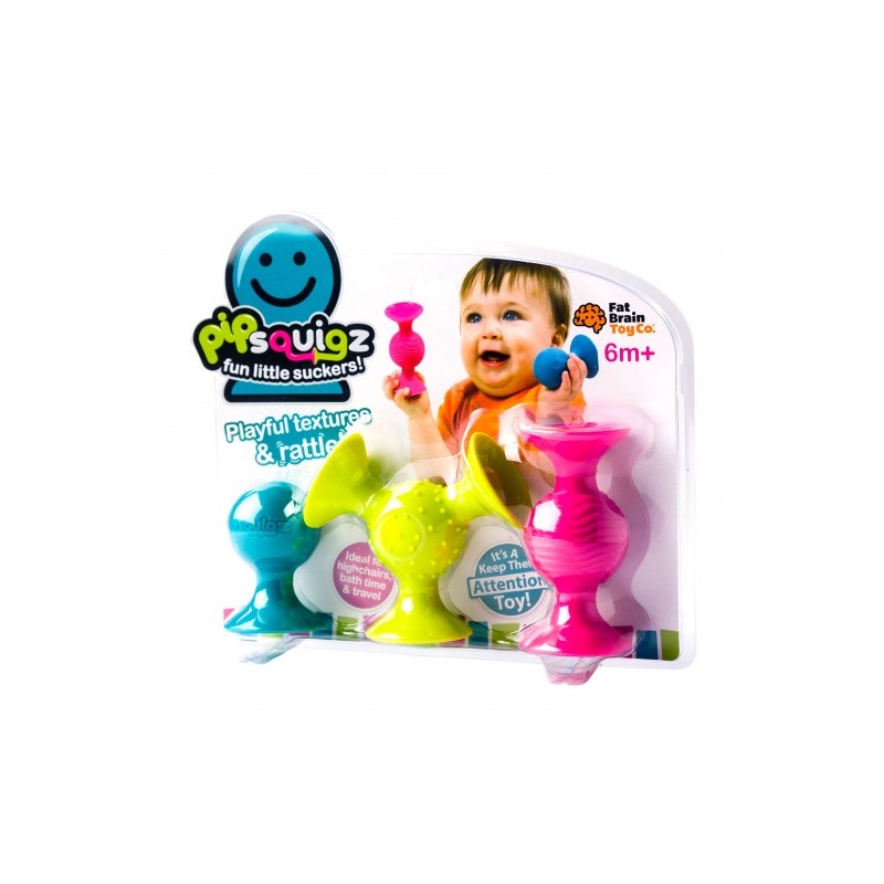 Fat Brain Toys FA089-1 zestaw grzechotek sensorycznych na przyssawkach 3szt.