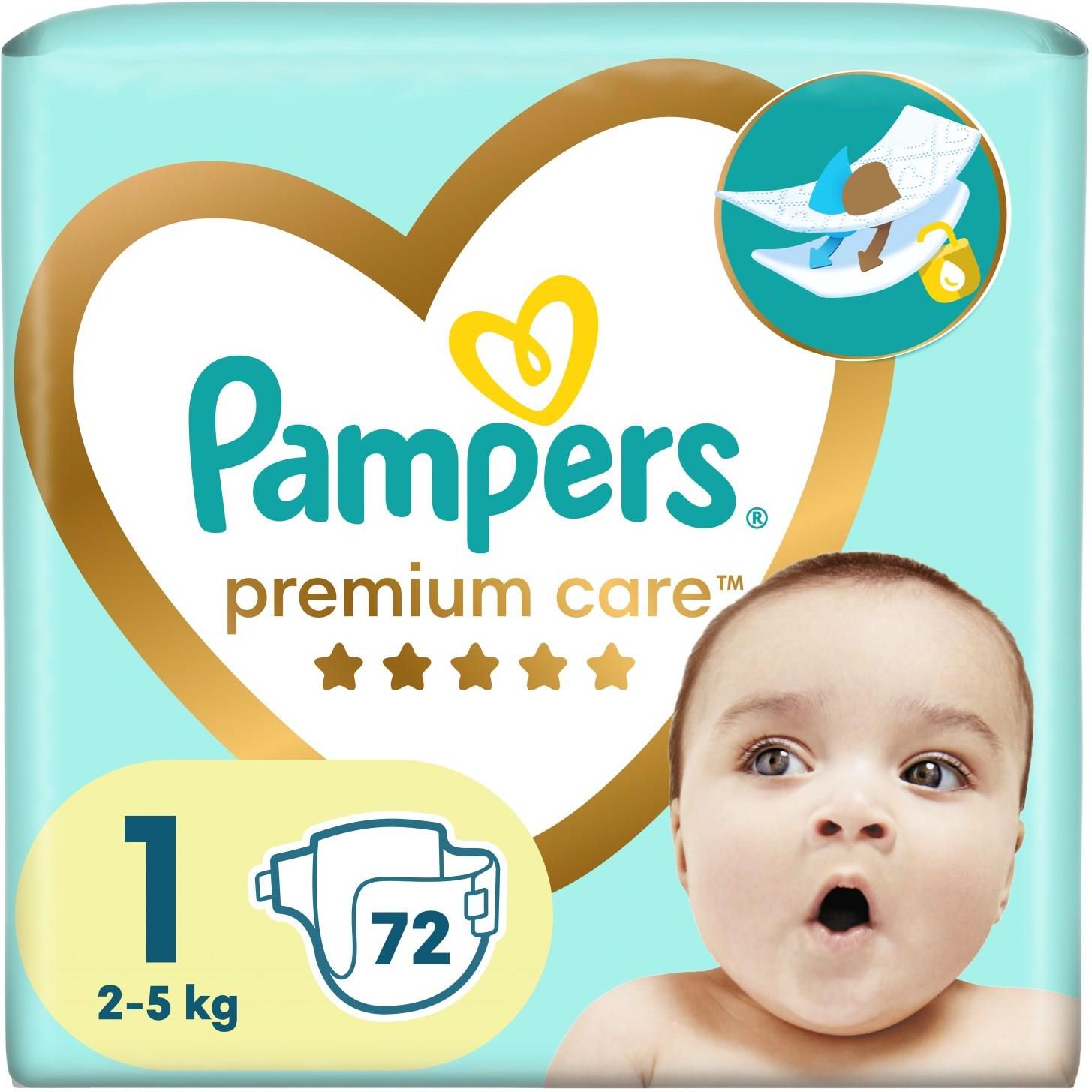 ceneo pampers 1 premium care vs new born