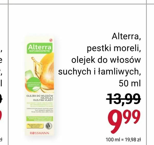 olejek do włosów alterra rossmann