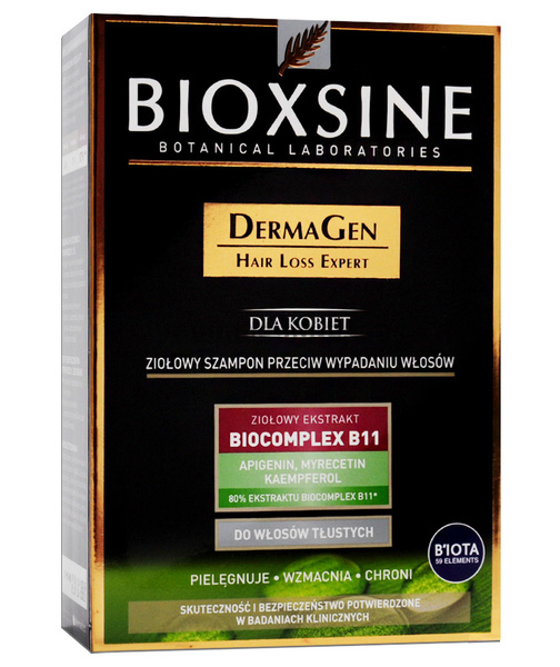 bioxsine ziołowy szampon przeciw wypadaniu włosów do włosów tłustych 300ml