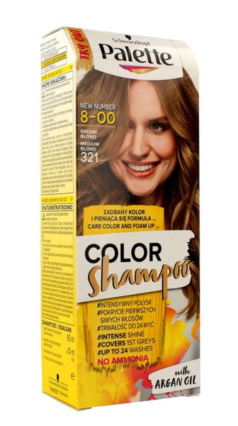 szampon koloryzujący palette średni blond efekty