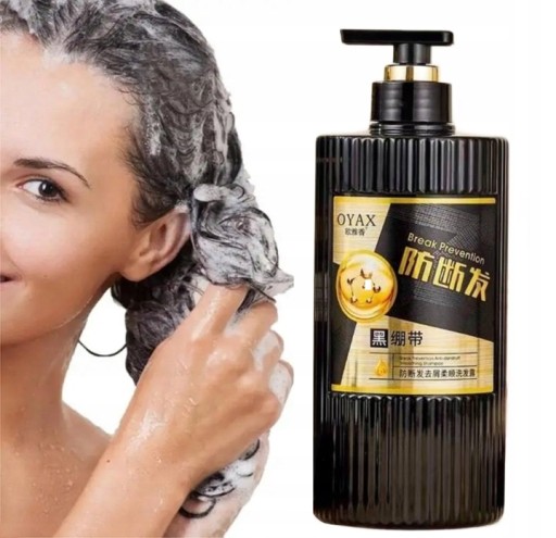 szampon do włosow w czarnym opakowaniu