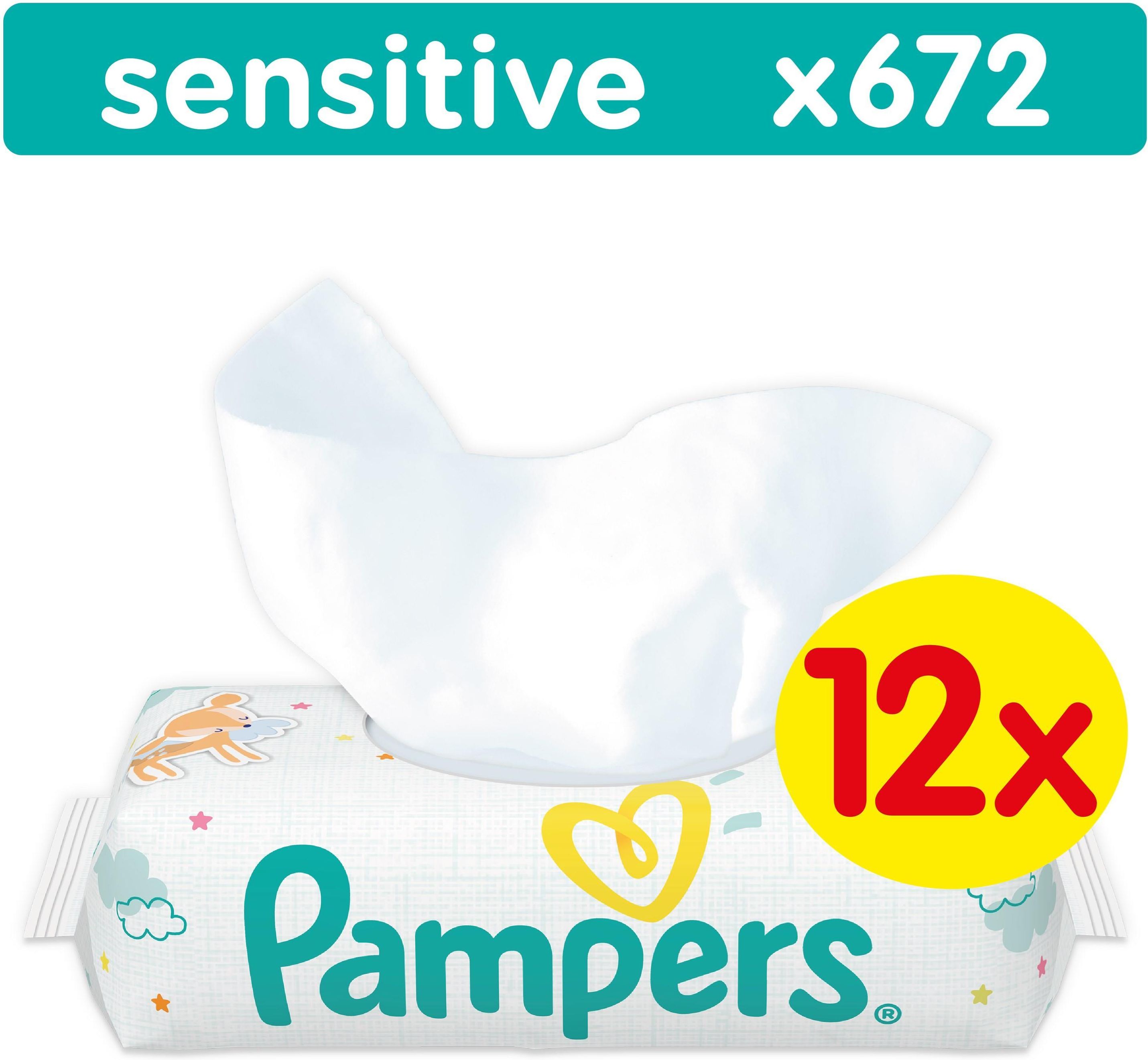 pampers chusteczki sensitive 12 x 56 szt