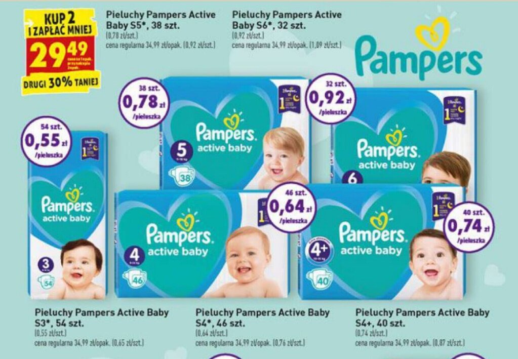 pampers activ dry biedronka