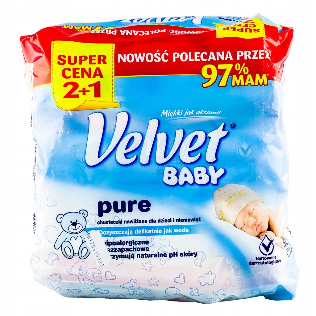 chusteczki nawilżane velvet baby