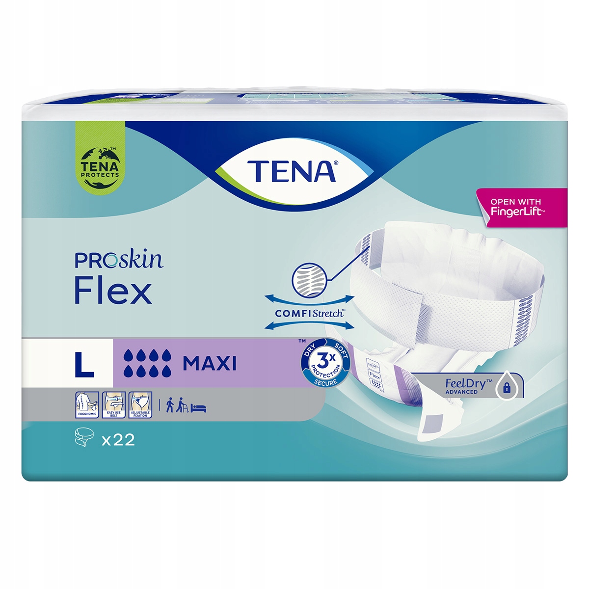 pieluchomajtki tena flex maxi l