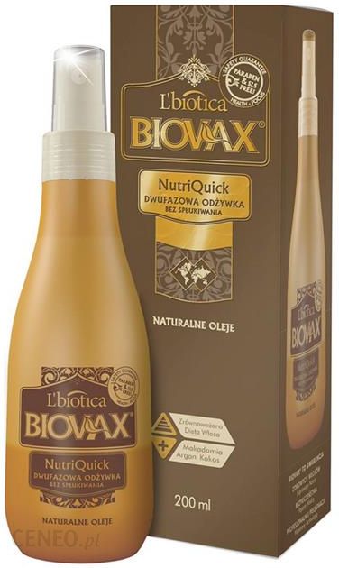 lbiotica biovax nutriquick odżywka do włosów arganowa