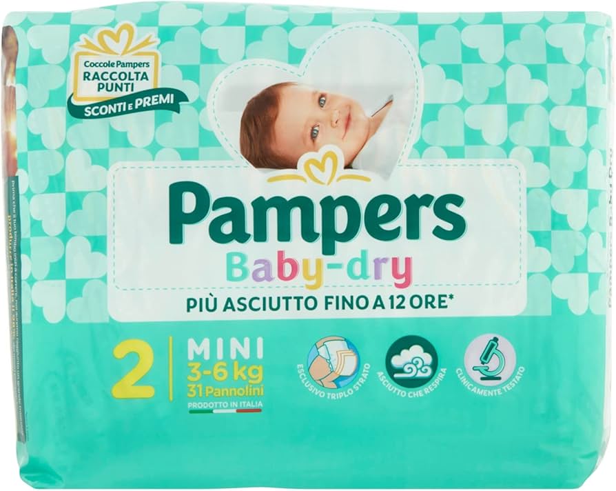 pampers new baby-dry pieluchy 2 mini 3-6 kg