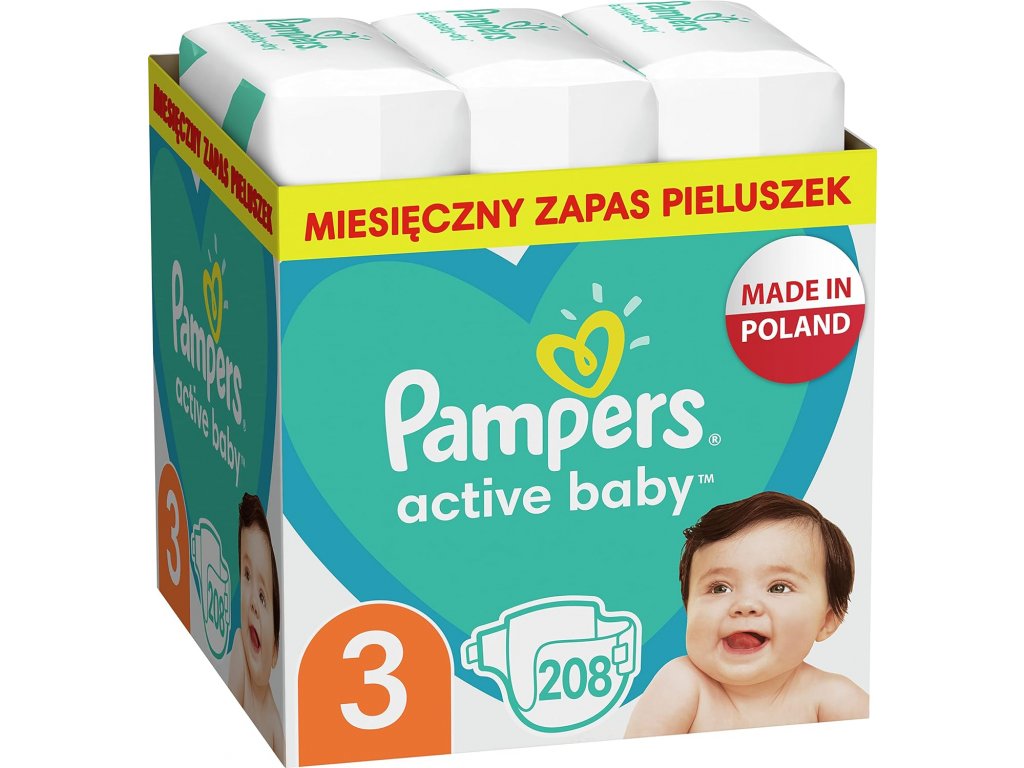 pampers active baby 3 opakowania