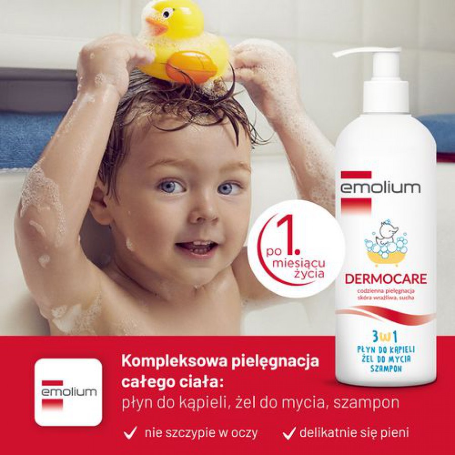 emolium dermocare 3w1 płyn żel szampon