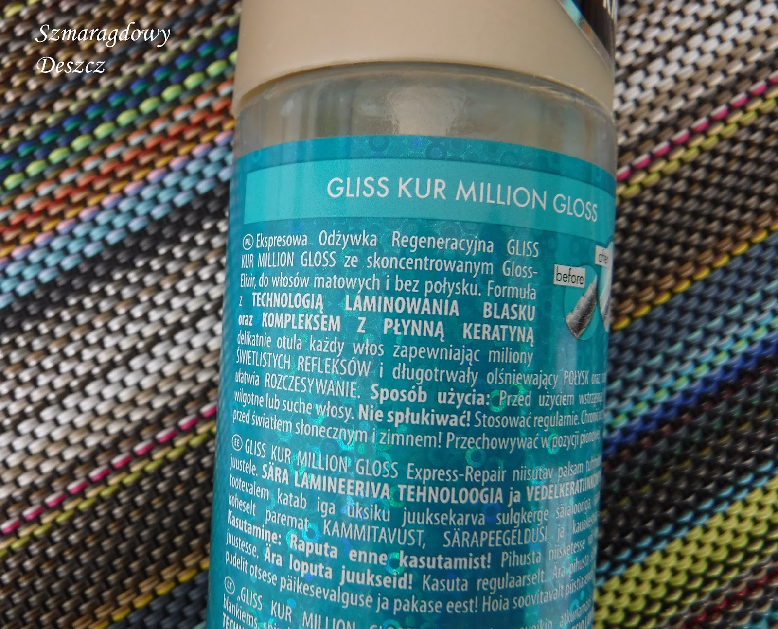 gliss kur million gloss ekspresowa odżywka regeneracyjna do włosów skład