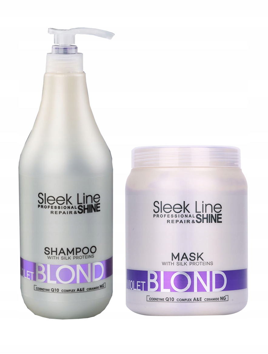 sleek line maska blond 1000ml i szampon