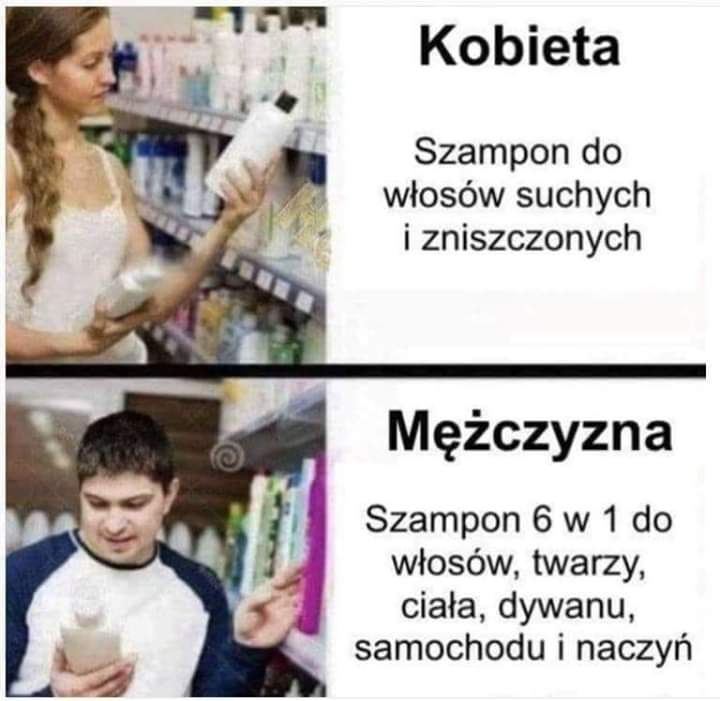 szampon dla mężczyzn do mycie włosów i samochodu demotywatory