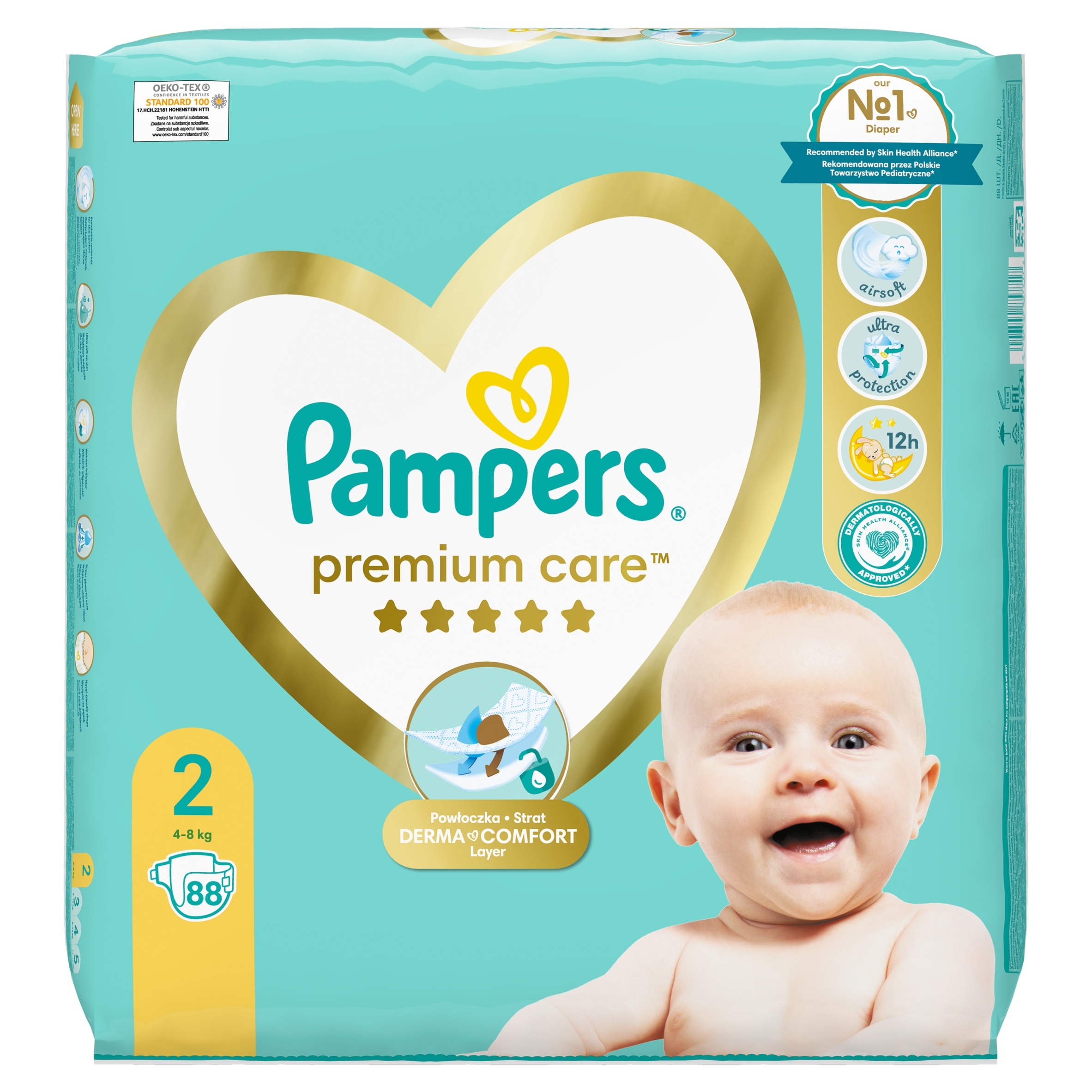 pieluchy pampers premium care 4-8kg