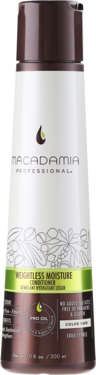 odżywka do włosów cienkich weightless moisture 300 ml macadamia