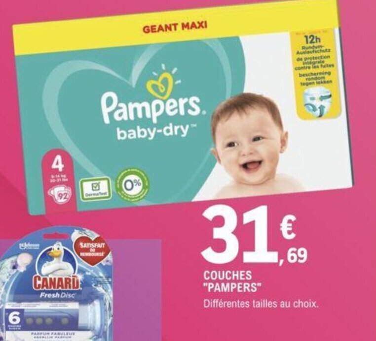 e leclerc pampers