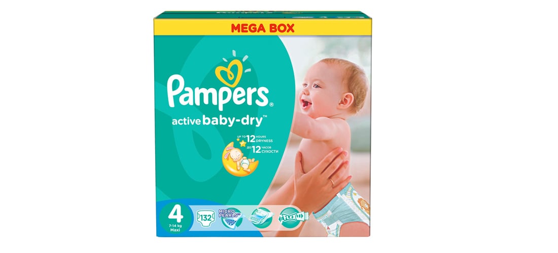 pampers active baby-dry pieluszki 4 maxi 132 sztuki