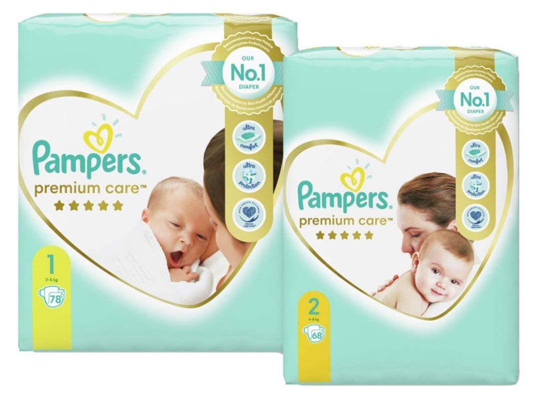 pieluszki pampers premium cere chusteczki