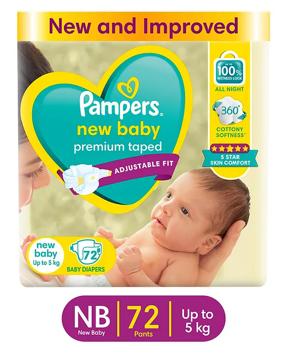 pampers 2 new baby dry 72 szt