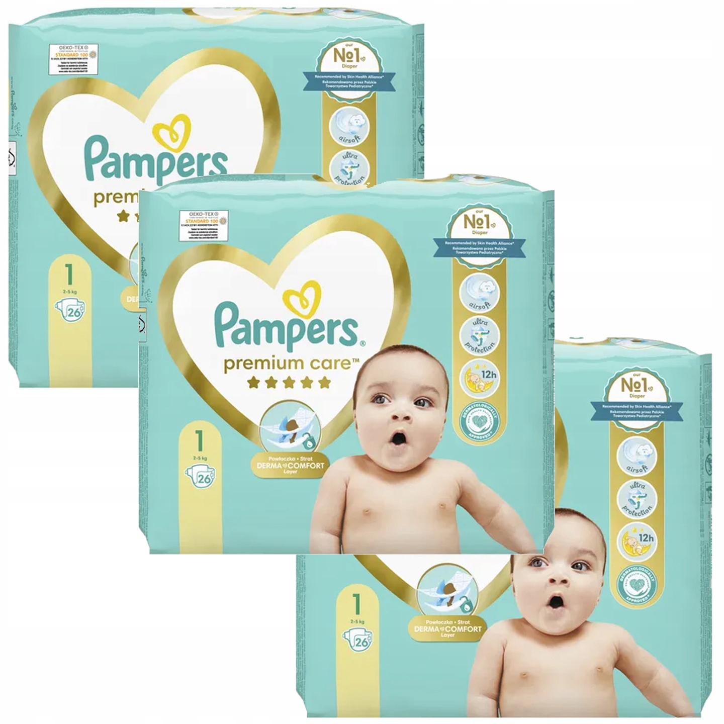 pampers premium care 1 newborn - 78 szt.