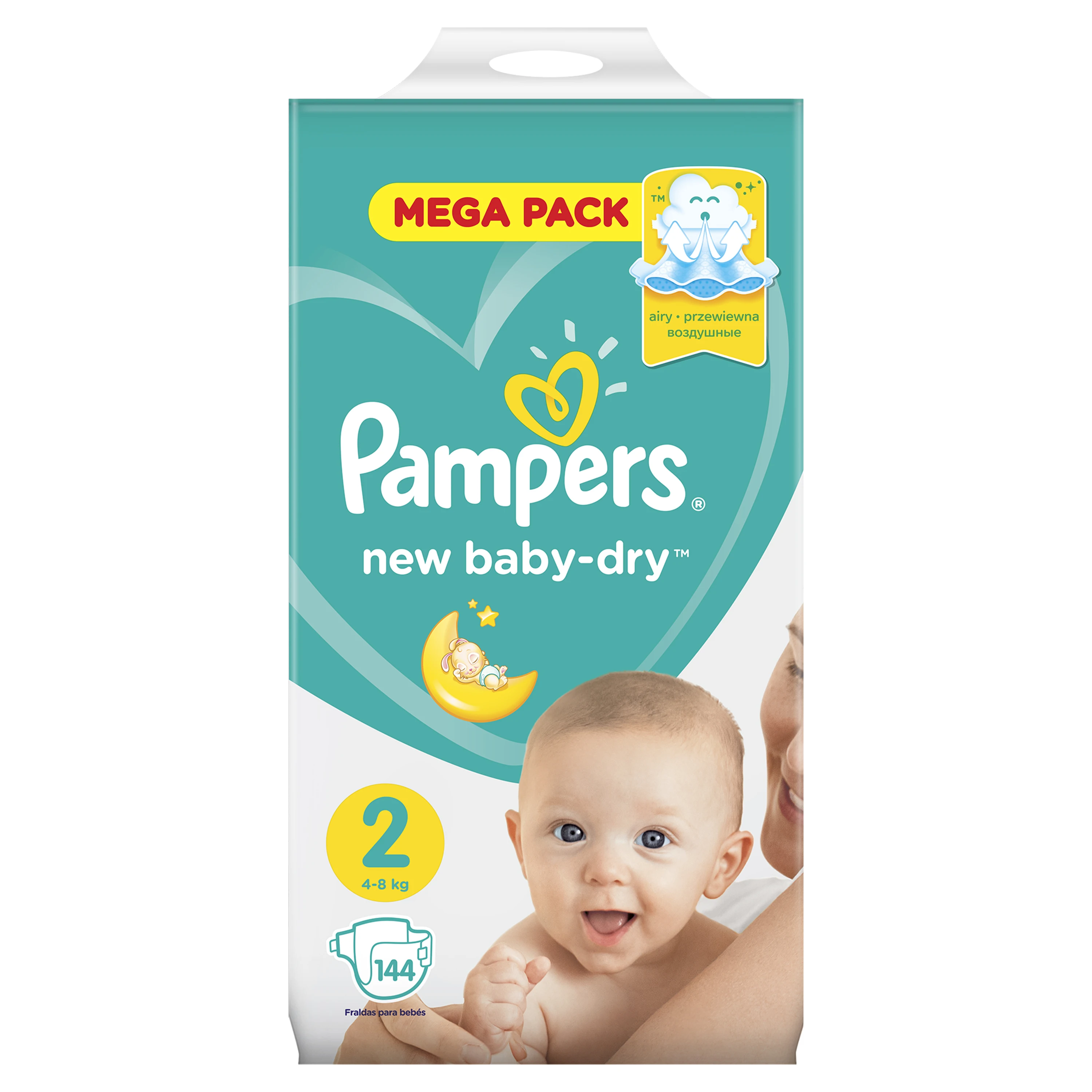 pampers new baby dry 2 144 szt